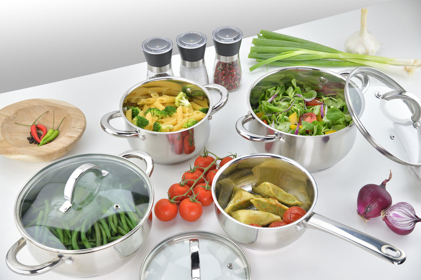 Linnuo® Eco-Line 7 tlg. Edelstahl Topfset