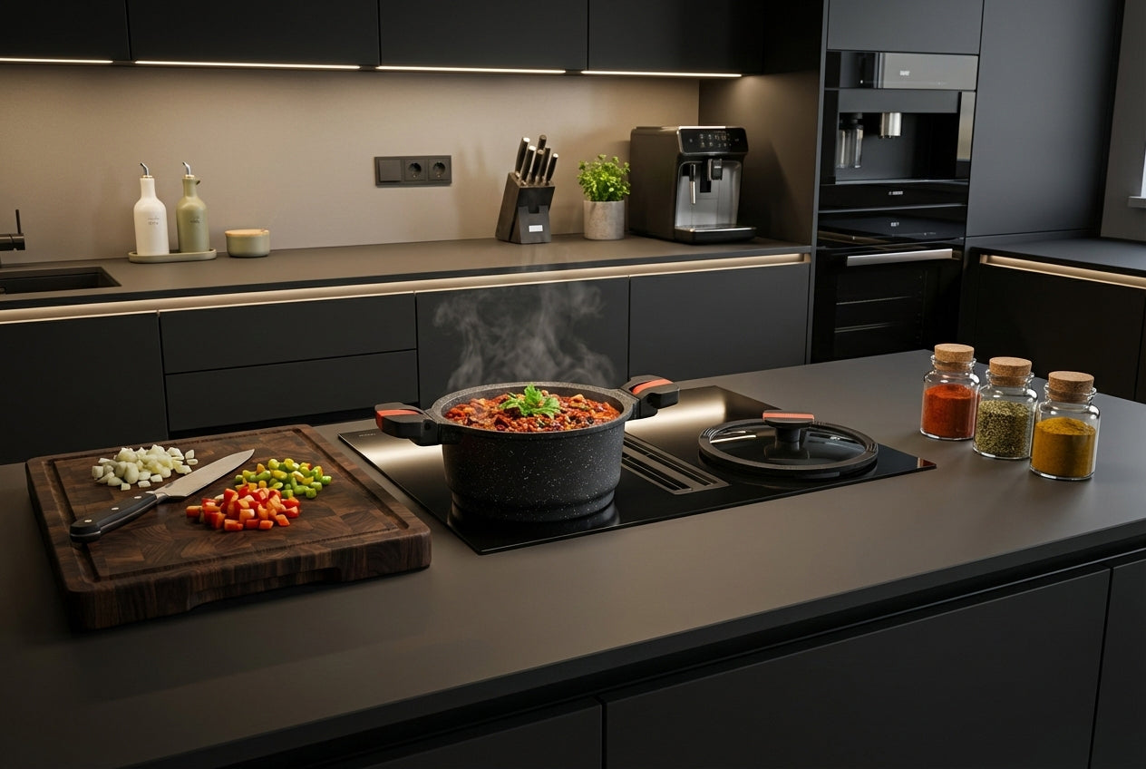 Linnuo® Premium-Line Aluguss Topf mit abnehmbarem Griff 20 cm