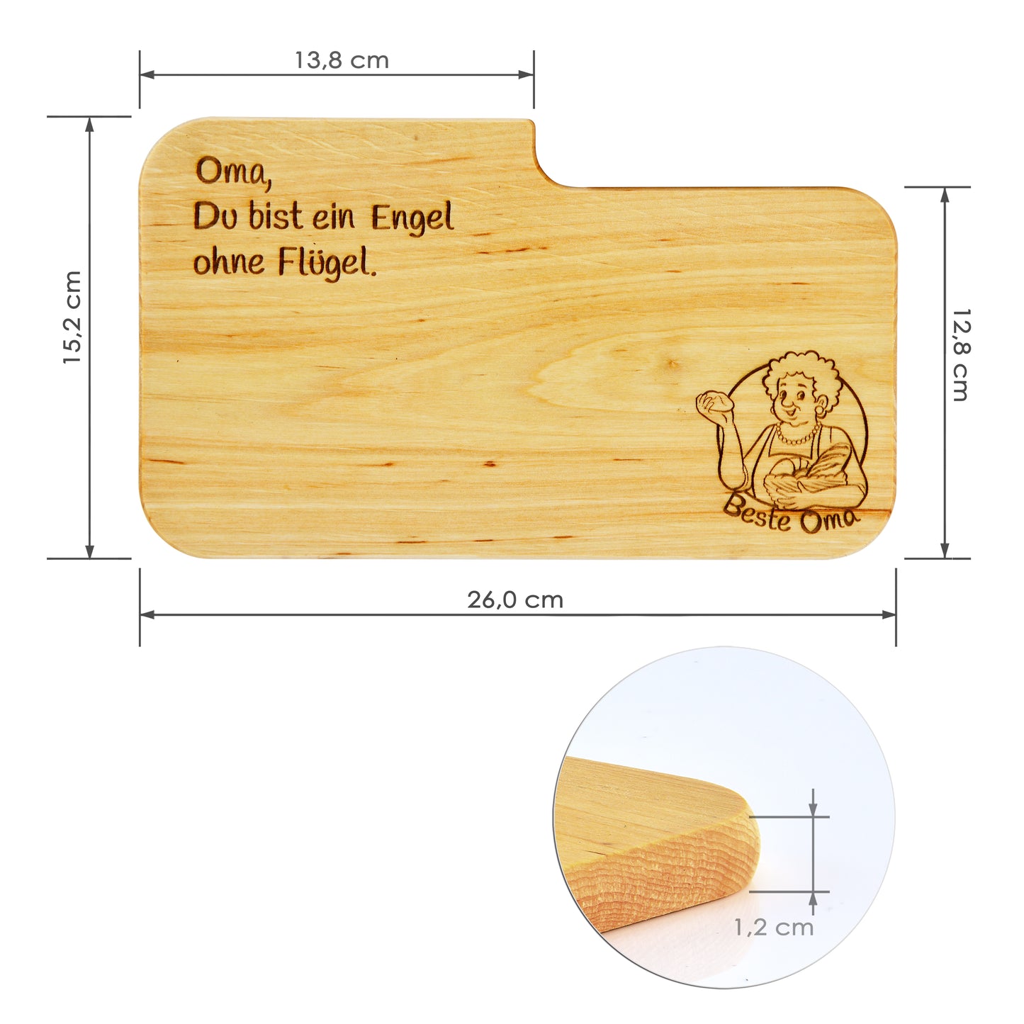 Linnuo® Frühstücksbrett aus Erle - 2 Varianten